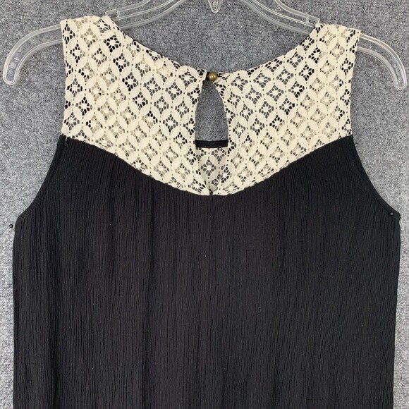 Rewind Knit Shift Dress Women M Knee Length Crepe With Lace Bodice - Picture 6 of 9